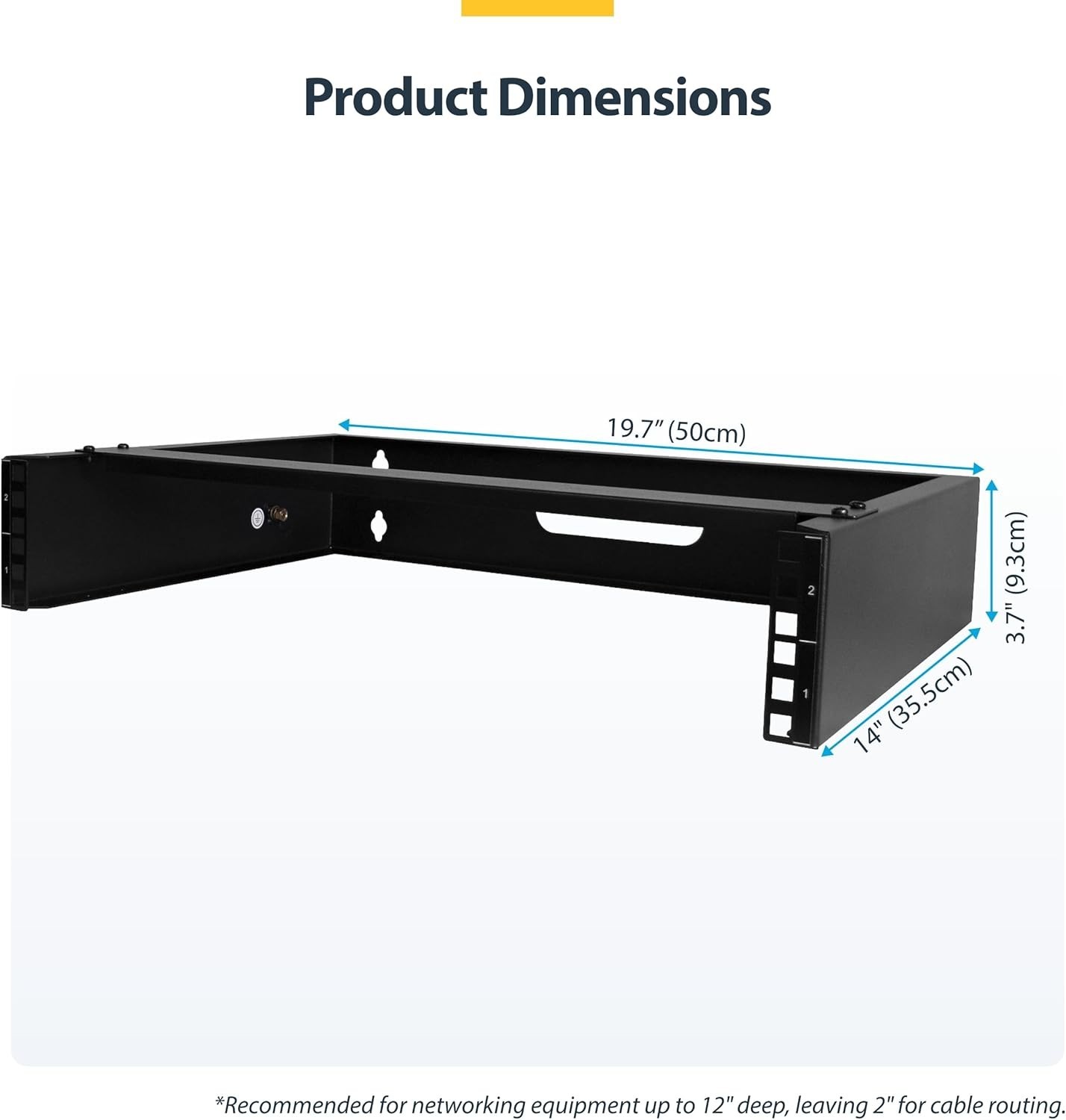 Durable 2U Wall Mount Network Rack - Easy Install with Patch Panel Bracket