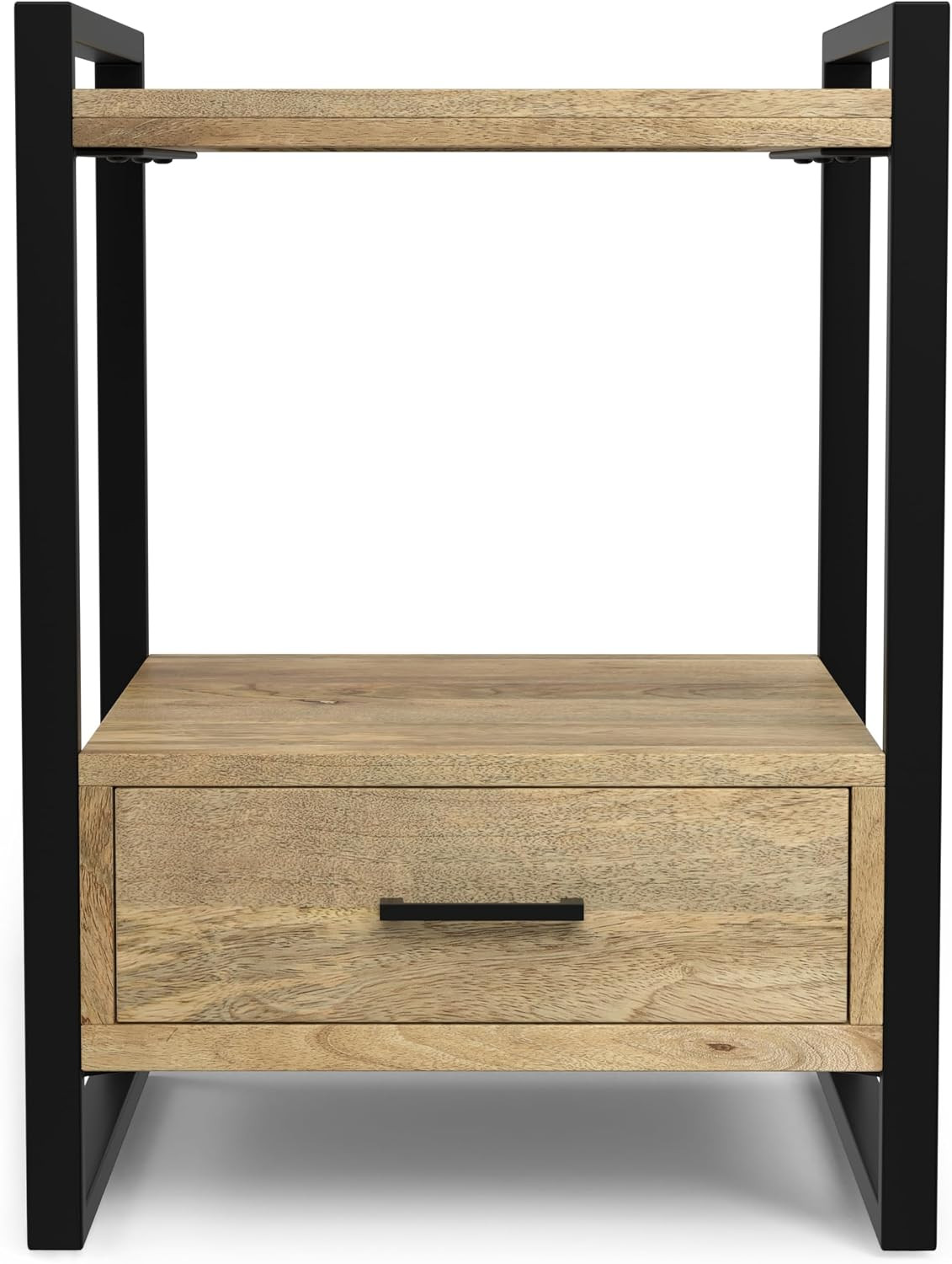 Warm Shaker 24" Wide Solid Wood Bedside Table in White