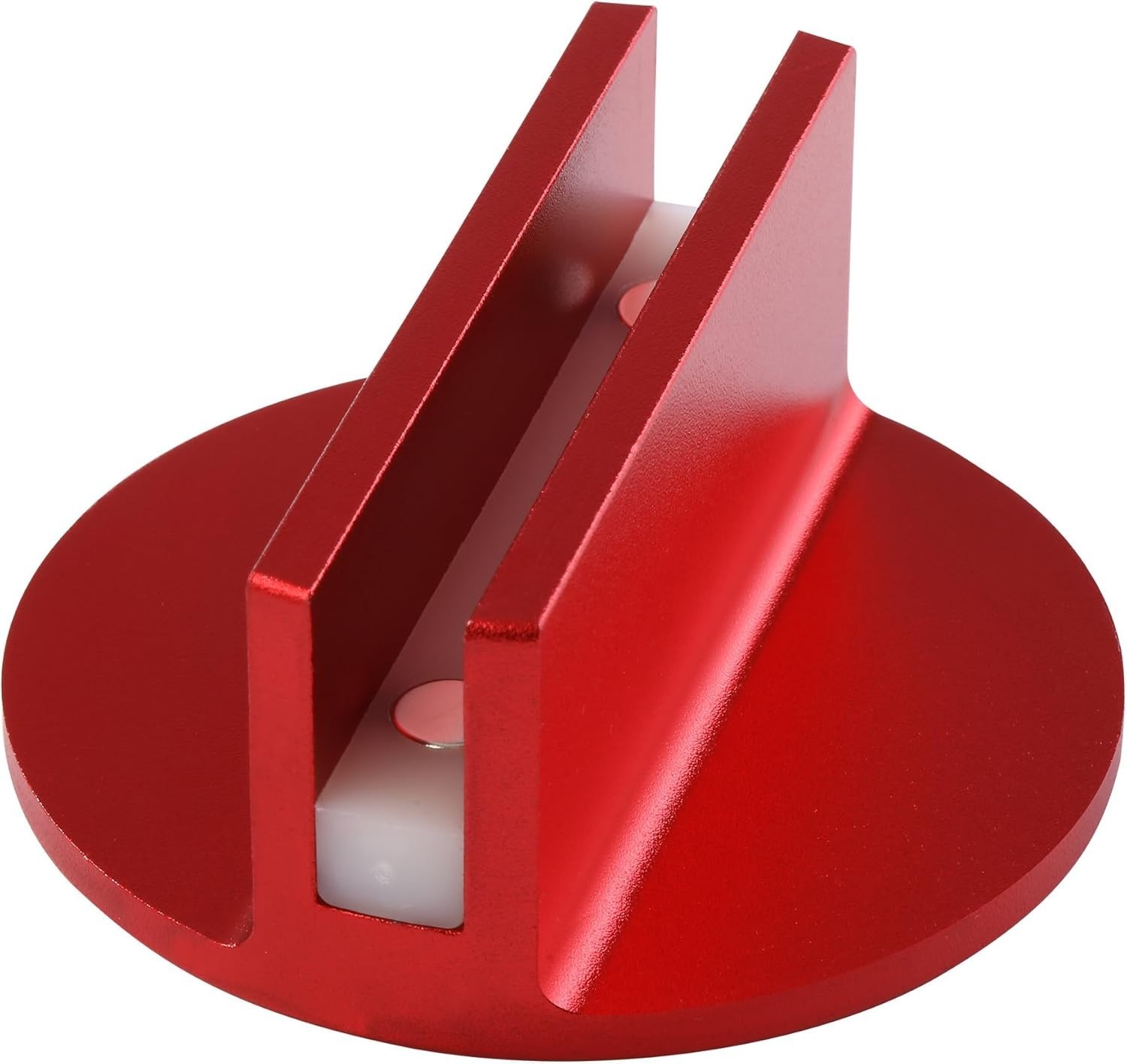 Large Slotted Universal Magnetic Jack Pad Weld Frame Rail Adapter Red