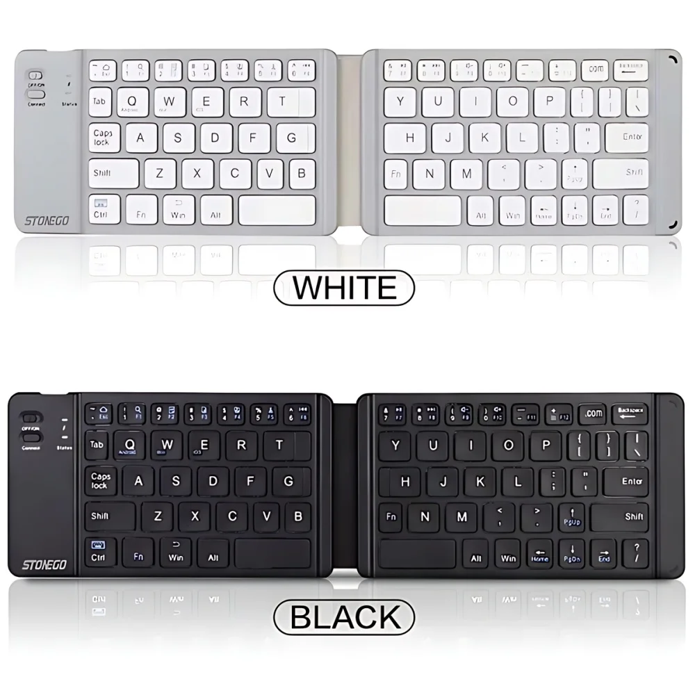 Portable Foldable Keyboard Wireless Bluetooth for PC Phone Ultra Slim Recharge