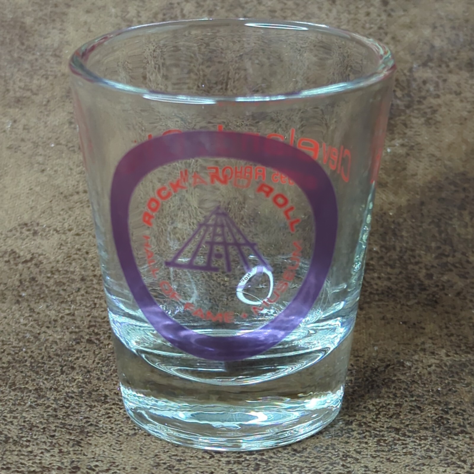 1995 Rock And Roll Hall of Fame Museum Shot Glass Cleveland Ohio Souvenir