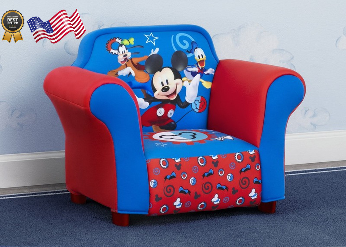 Kids Disney Mickey Mouse Chair Upholstered Armchair Chair For Toddler GIFT