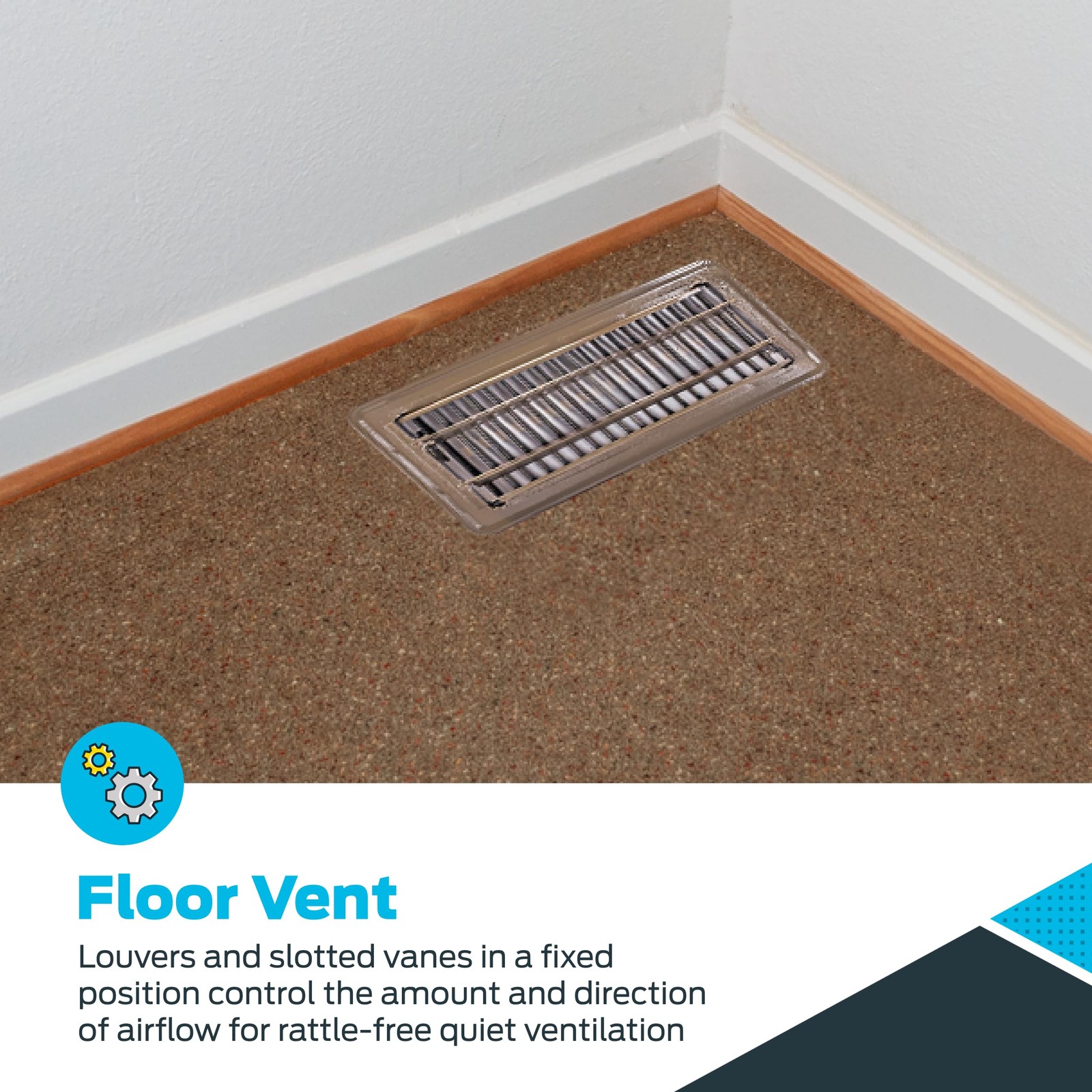 EZ-FLO 4 x 10 Inch (Duct Opening) Floor Register Vent 4 in. x 10 in., Brown