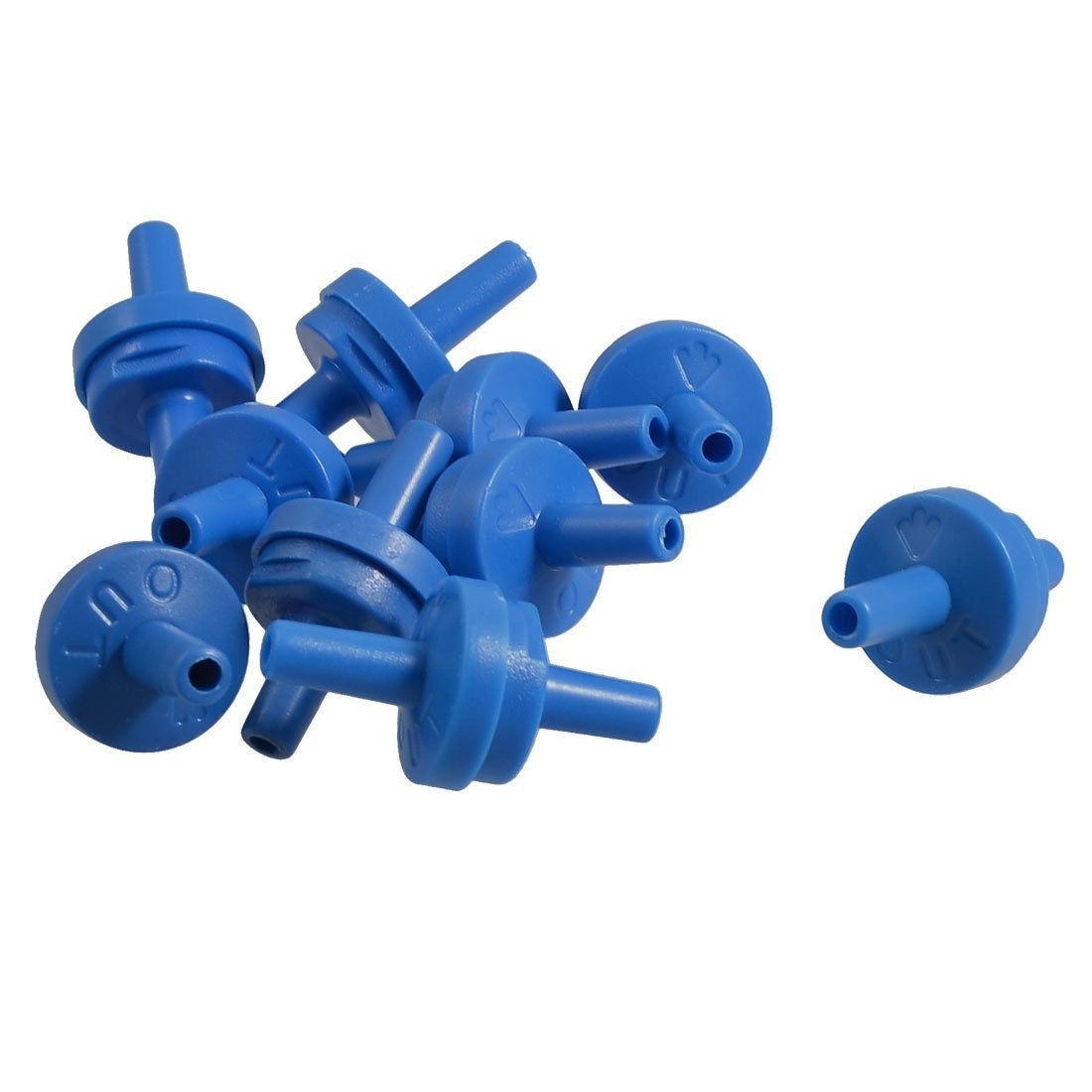 10PCS Aquarium Non-Return Check Valves for Air Pump Line & CO2 Diffuser, Blue