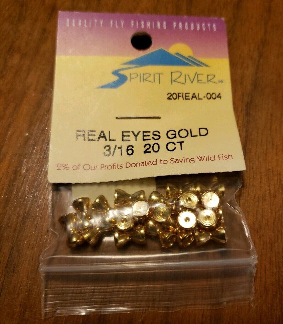 Spirit River - Real Eyes Gold - 3/16" - 20 CT. 20real-004 - NEW in Package USA