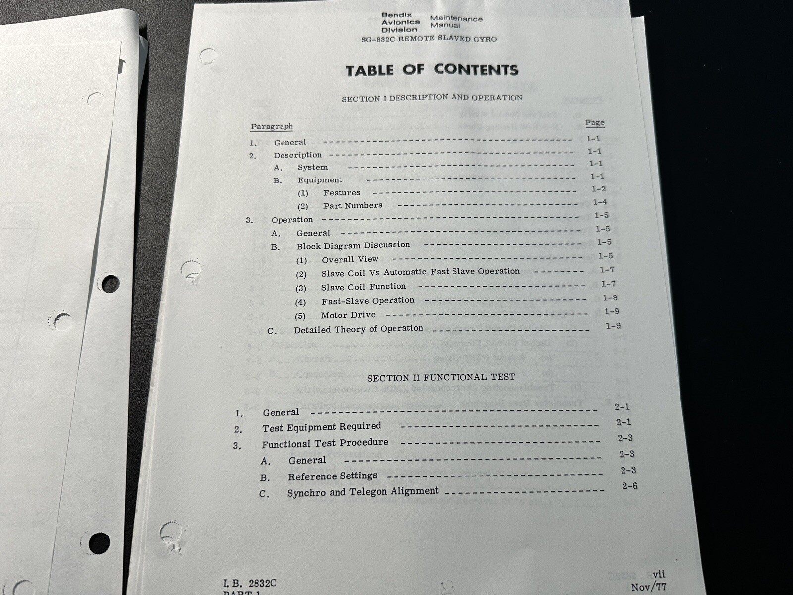 Bendix SG-832C Remote Slaved Gyro Service Manual
