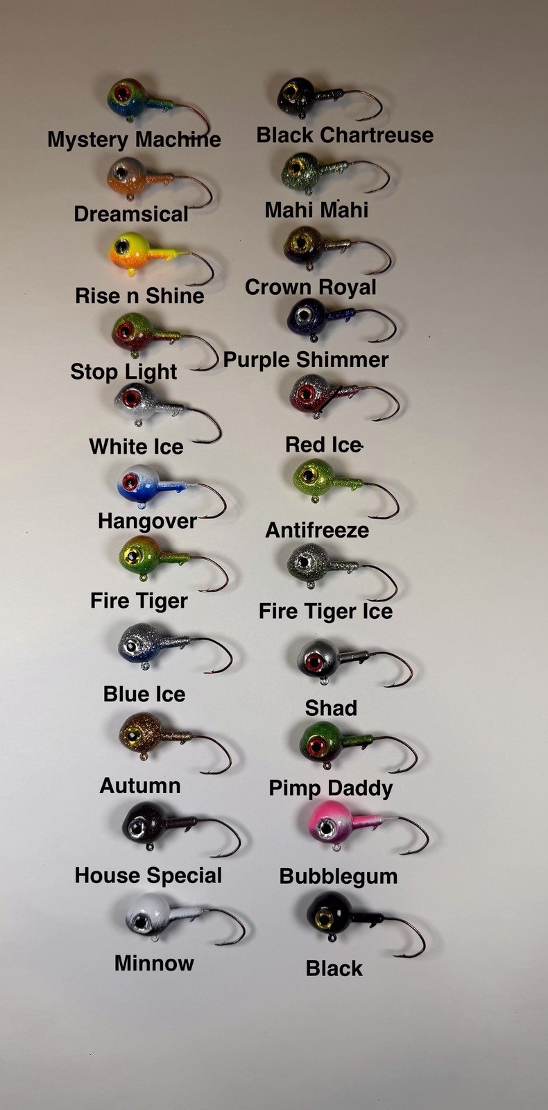 1oz and 3/4oz Jig Heads with eyes. Walleye' for the Detroit and St.Clair Rivers