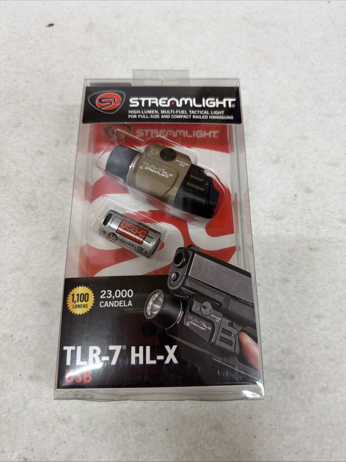 Streamlight TLR-7 HL-X USB LED Weapon Light - FDE