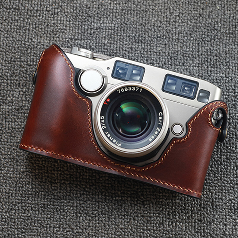 Handmade Real Leather Camera Half Case Bag Protect Covers Suitable For Contax G2