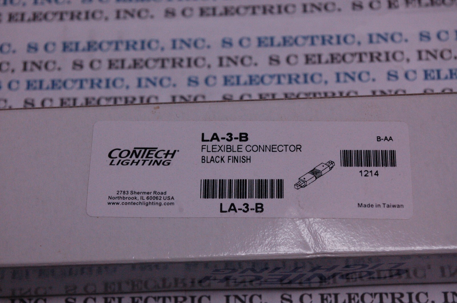 CONTECH LIGHTING LA-3-B FLEXIBLE CONNECTOR BLACK