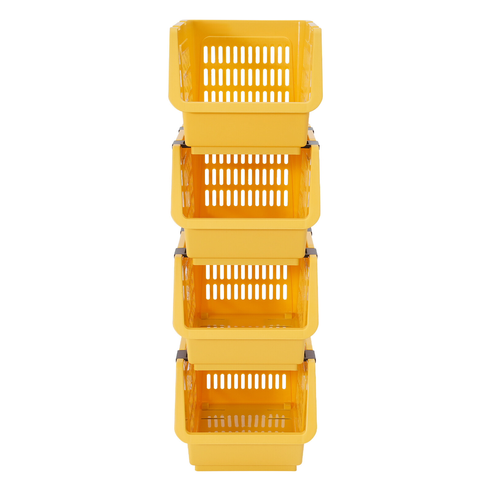 Stacking Storage Baskets Movable PP Storage Bins For Kitchen Bedroom Basket Kits