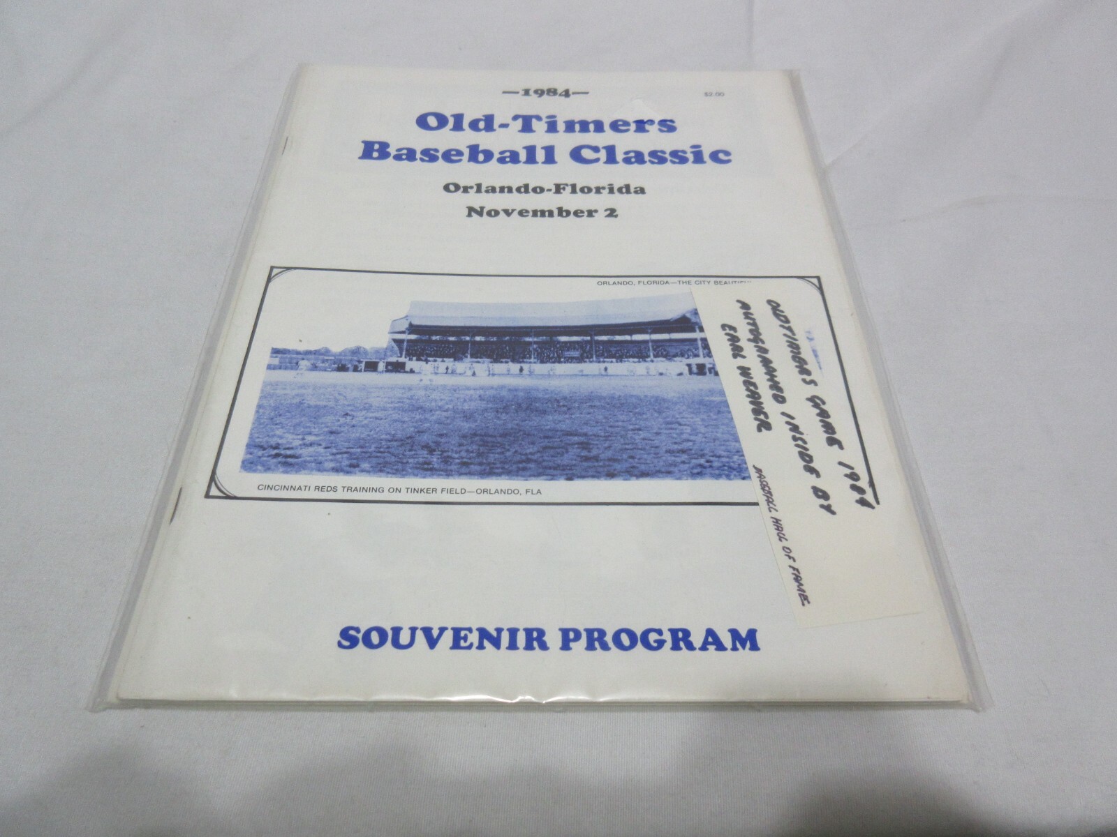Earl Weaver Autograph 1984 Old Timers Baseball Classic Orlando Florida Progam