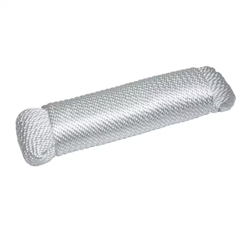 Everbilt 7/16 in. x 100 ft. White Solid Braid Polypropylene Pro-Grade Rope 73191