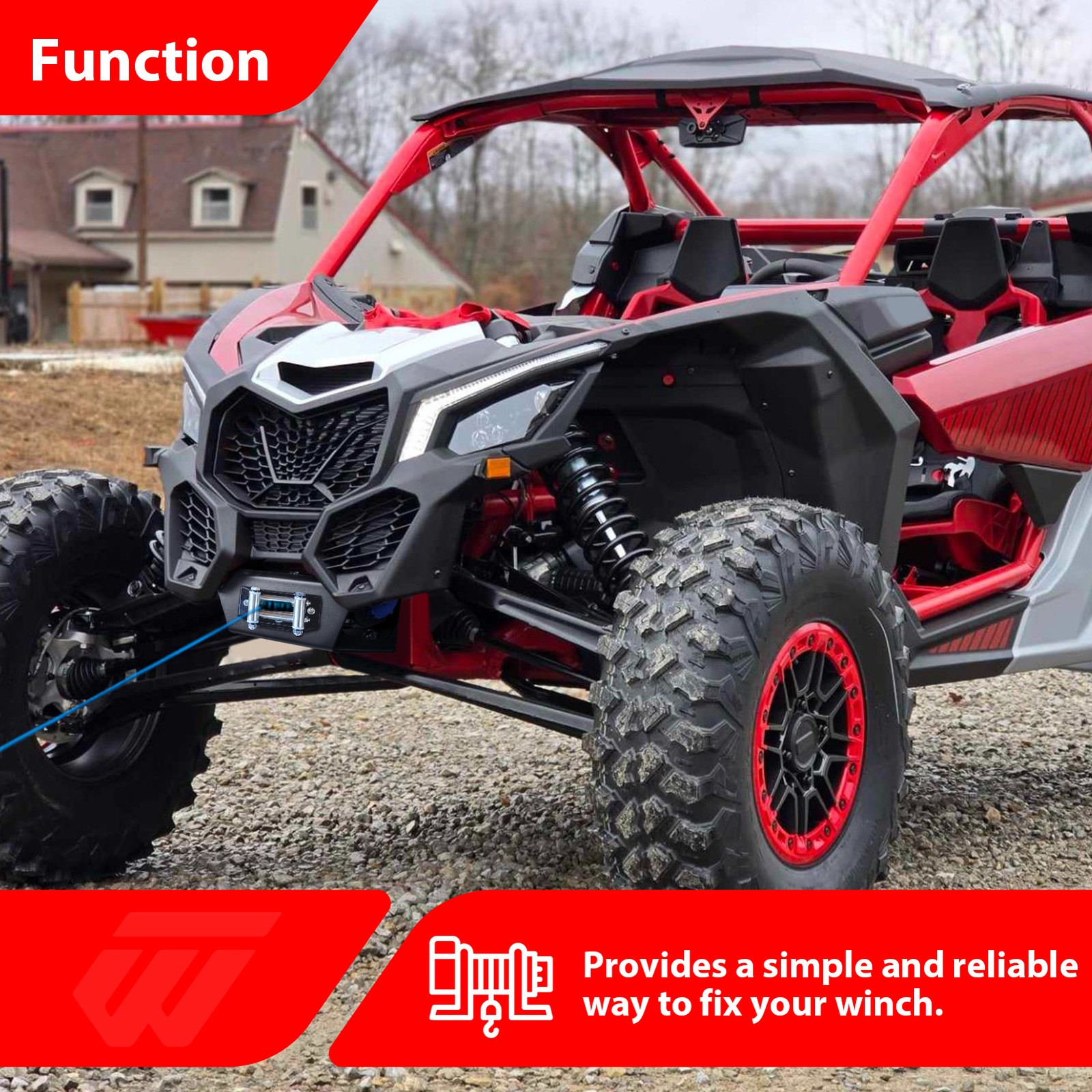 UTV Winch Mounting Bracket Kit Fits Can Am Maverick X3/Max（2017-2026）