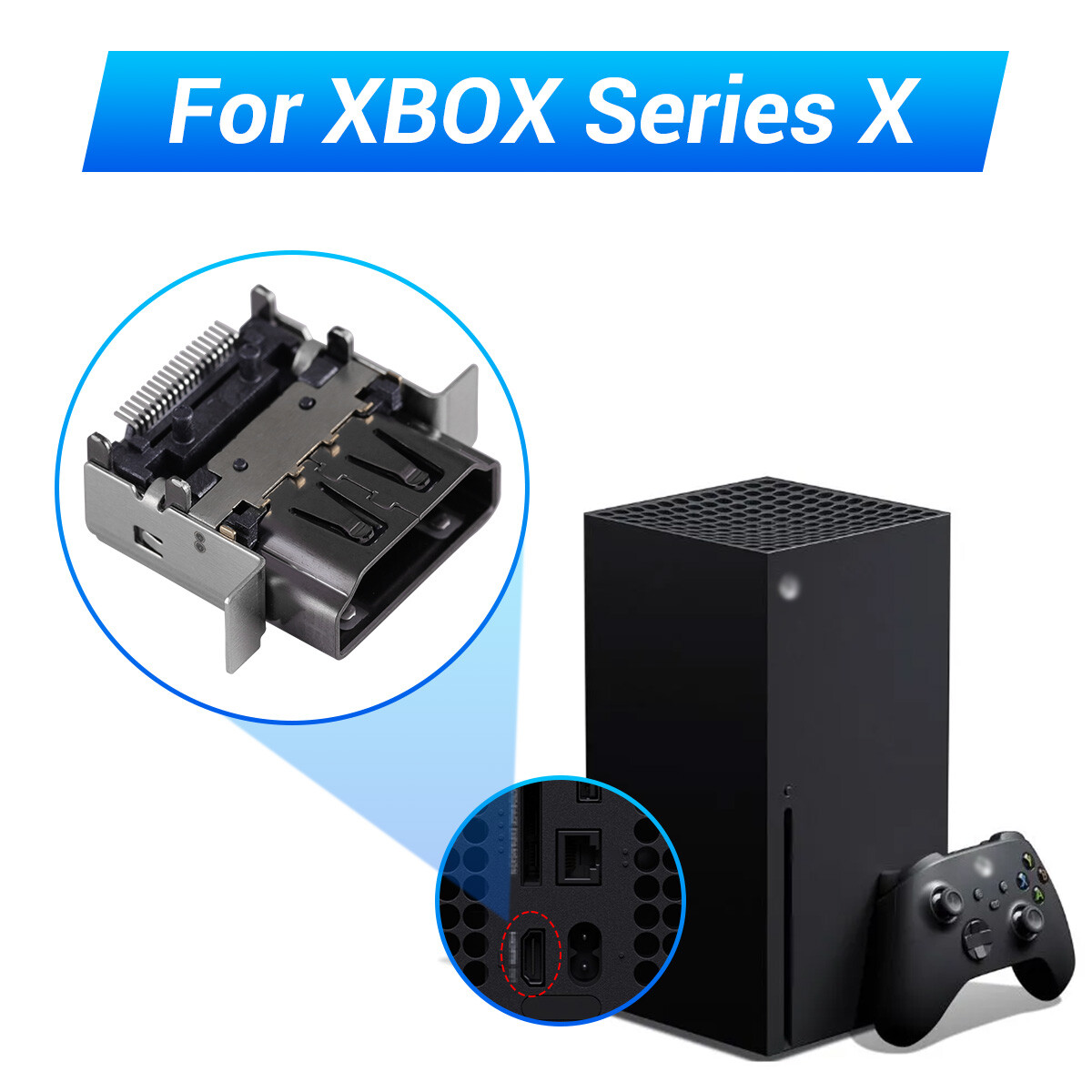 Replacement HDMI Port Connector Socket Motherboard For Microsoft Xbox Series X