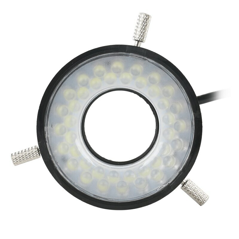LED Ring Light Source Brightness Adjustable w/40 Led for Video Stereo Microscope