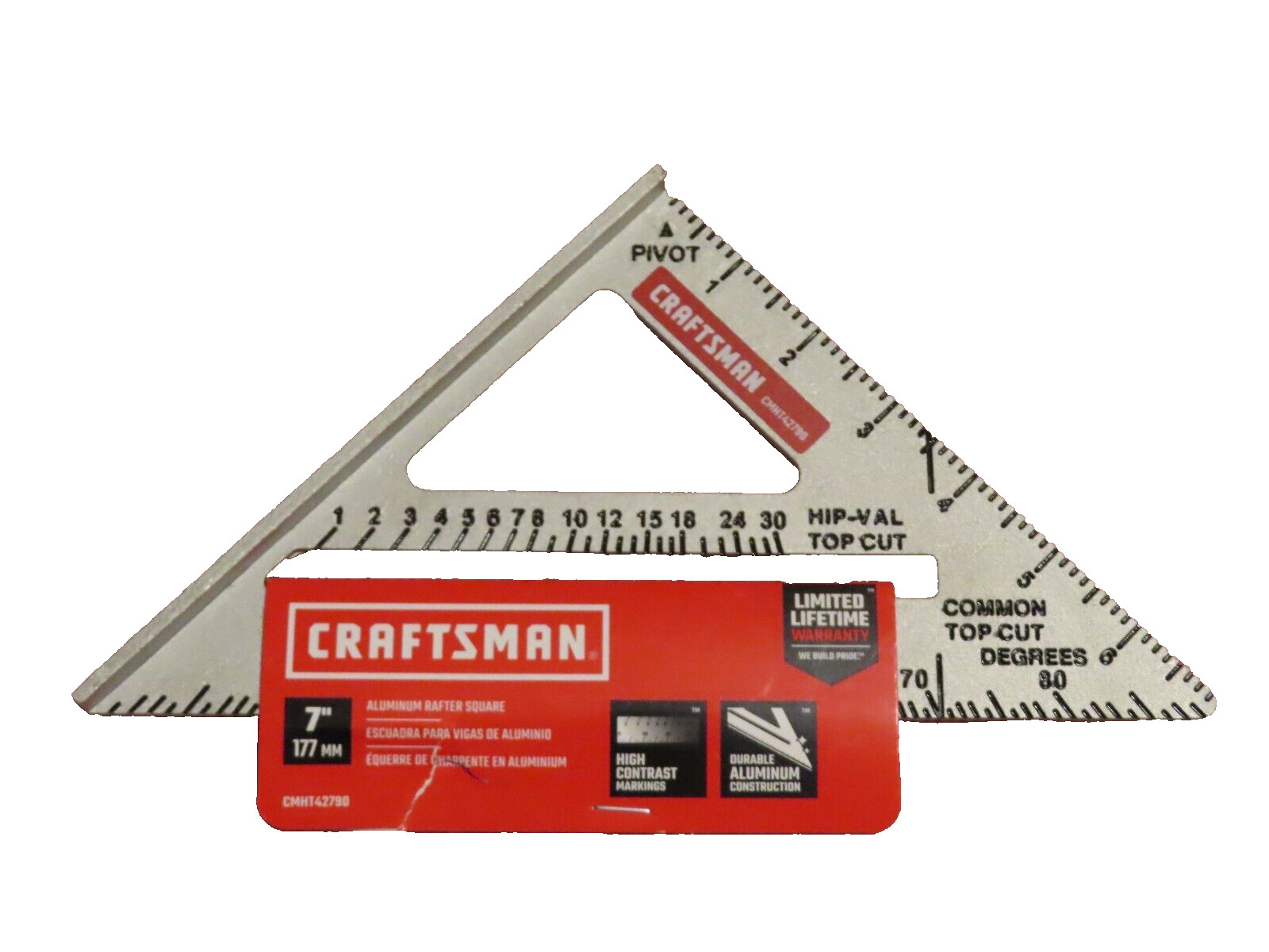 Craftsmen Aluminum Rafter Square 7" x 7"  #CMHT42790   NEW