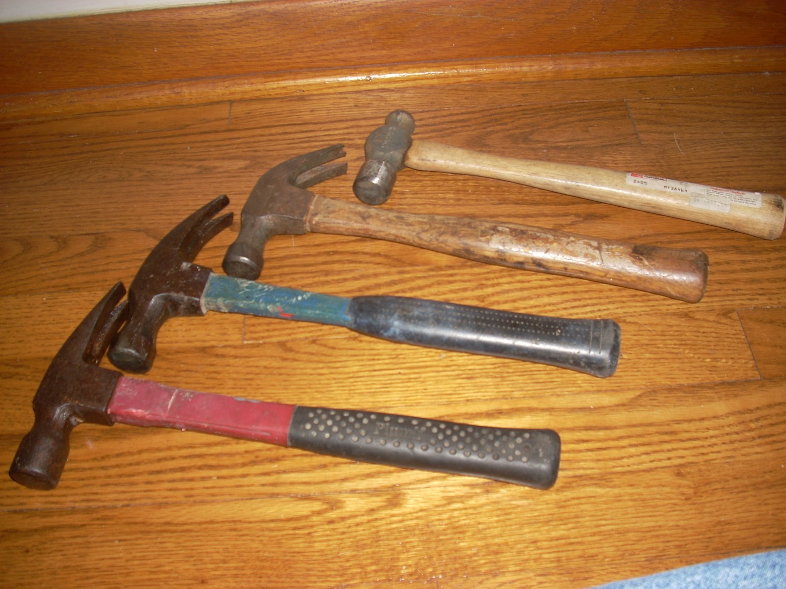 Vintage Lot of 4 Hammers Ball Peen - Framing - Craftsman - PLUMB - STANLEY.