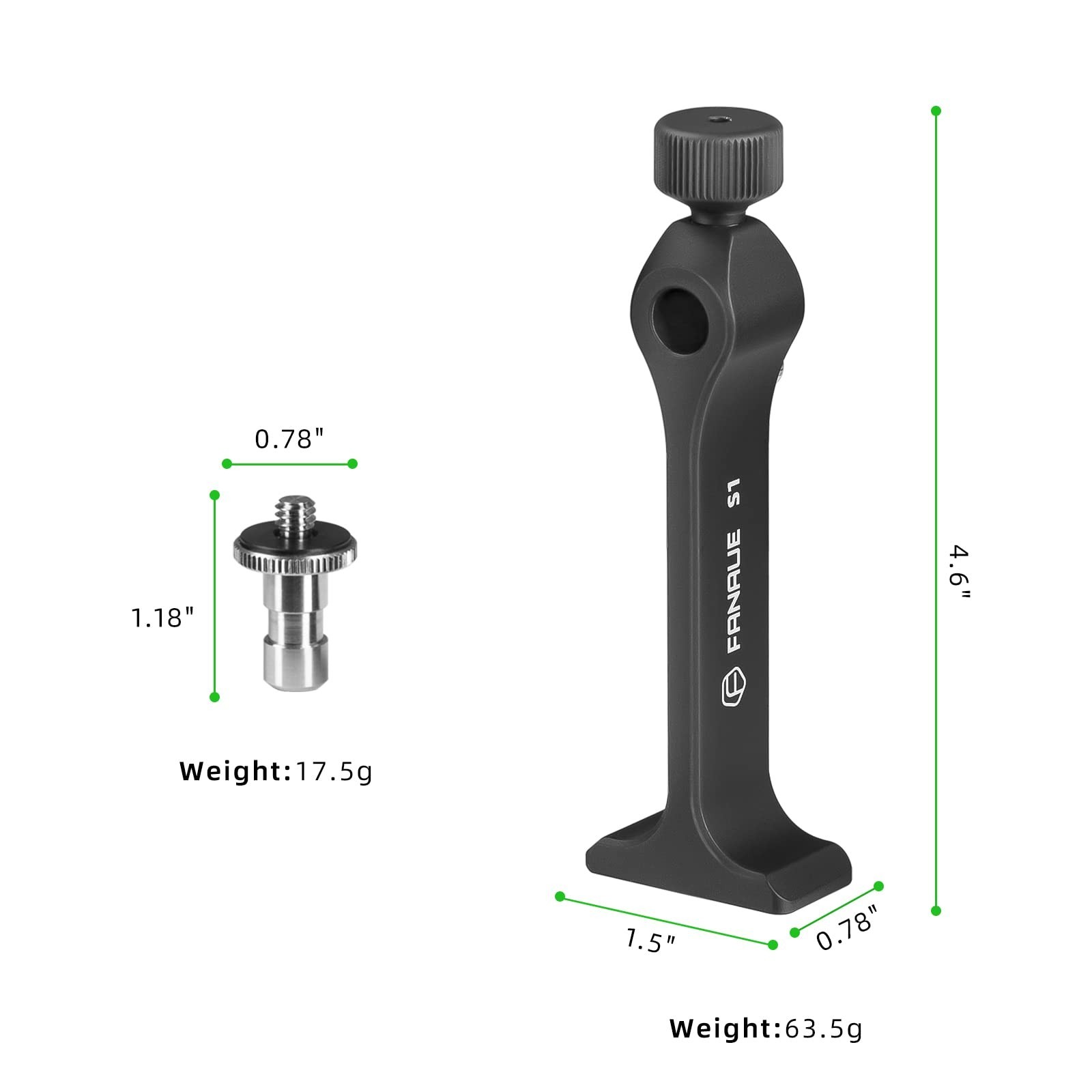 Universal Binocular Tripod Adapter - 1/4" Thread Mount, Lightweight Aluminum Sup