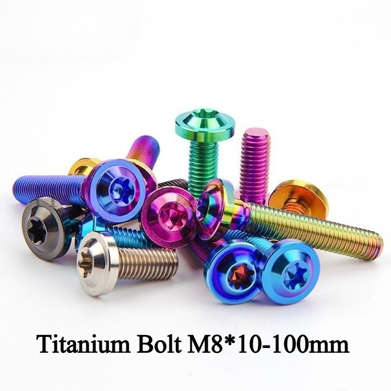 Titanium Bolt M8x10 15 20 25 30 35 40 50 60-100mm Plum Torx Head Pitch1.25 Screw
