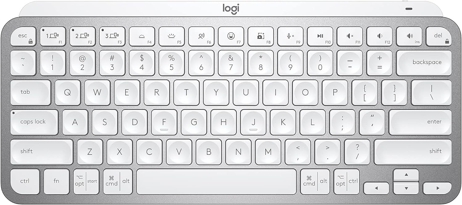 Logitech MX Keys Mini Minimalist Wireless Illuminated Keyboard Bluetooth, USB-C