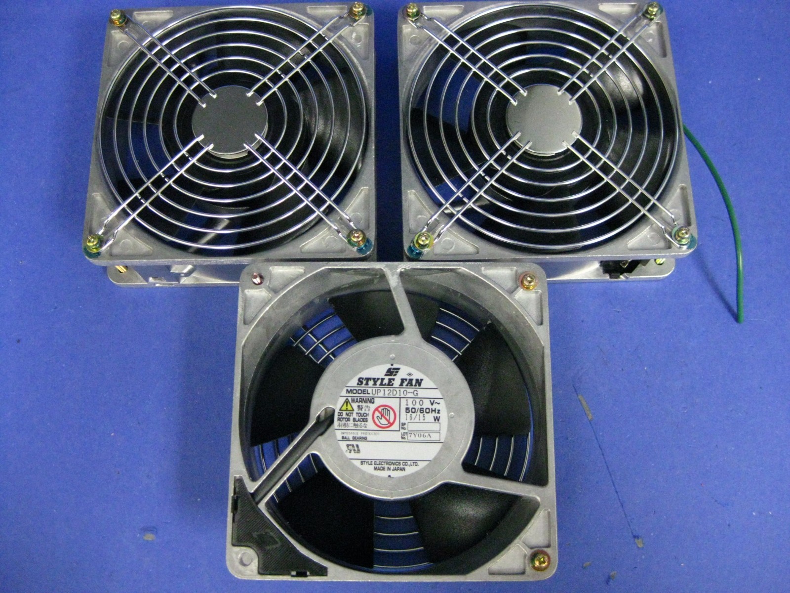 Style Electronics Fan UP1D10-G , 100VAC 50/60Hz 16/15W - LOT of 3 Used