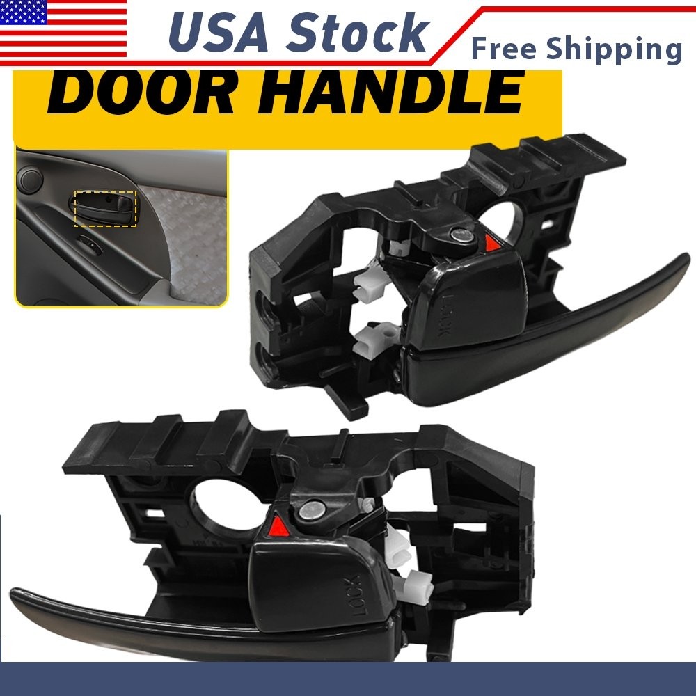 2Pcs Inside Front Left & Right Handle Door For Hyundai ELANTRA 2001-2006 Black