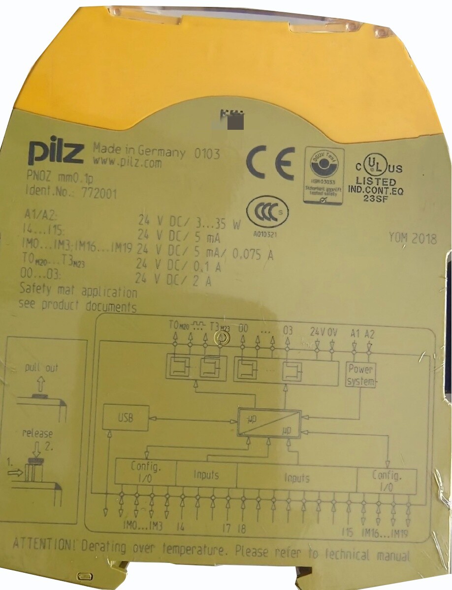 772001 New Sealed PILZ PNOZ mm0.1p 772001 Safety Relay 772001