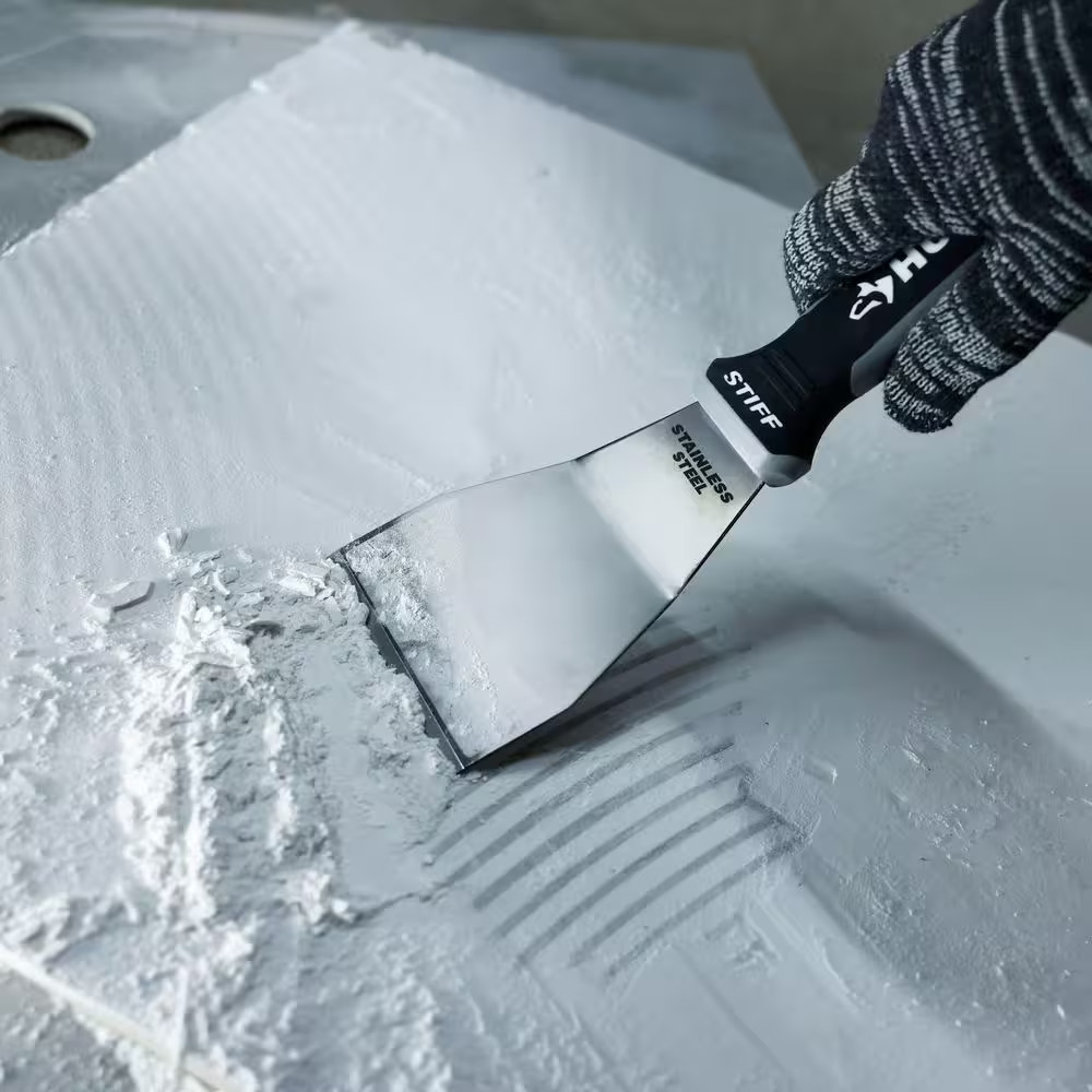 3 In. Bent Extendable Scraper with Stainless Steel Blade
