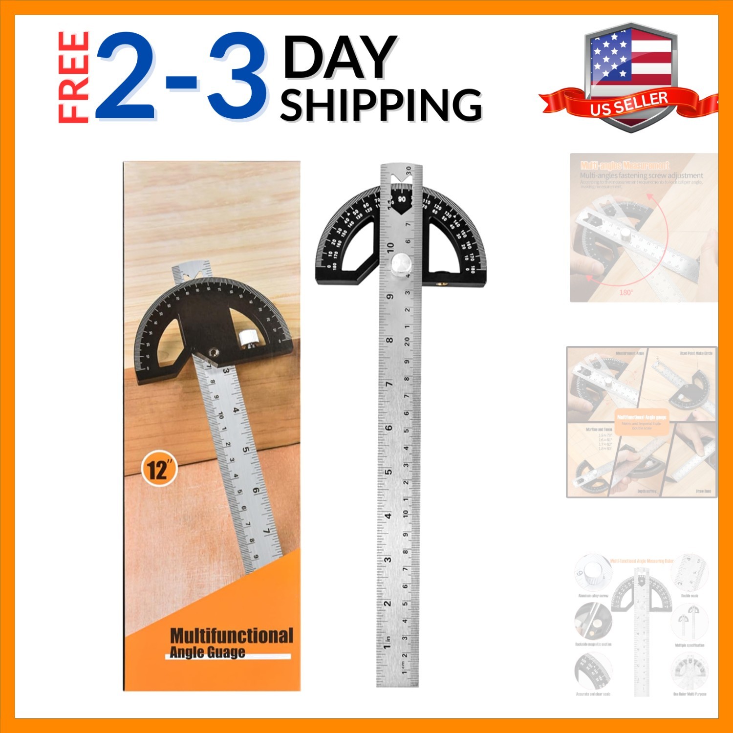 Protractors Angle Ruler Angle Finder Ruler Machinist Protractor Angle Measuri...
