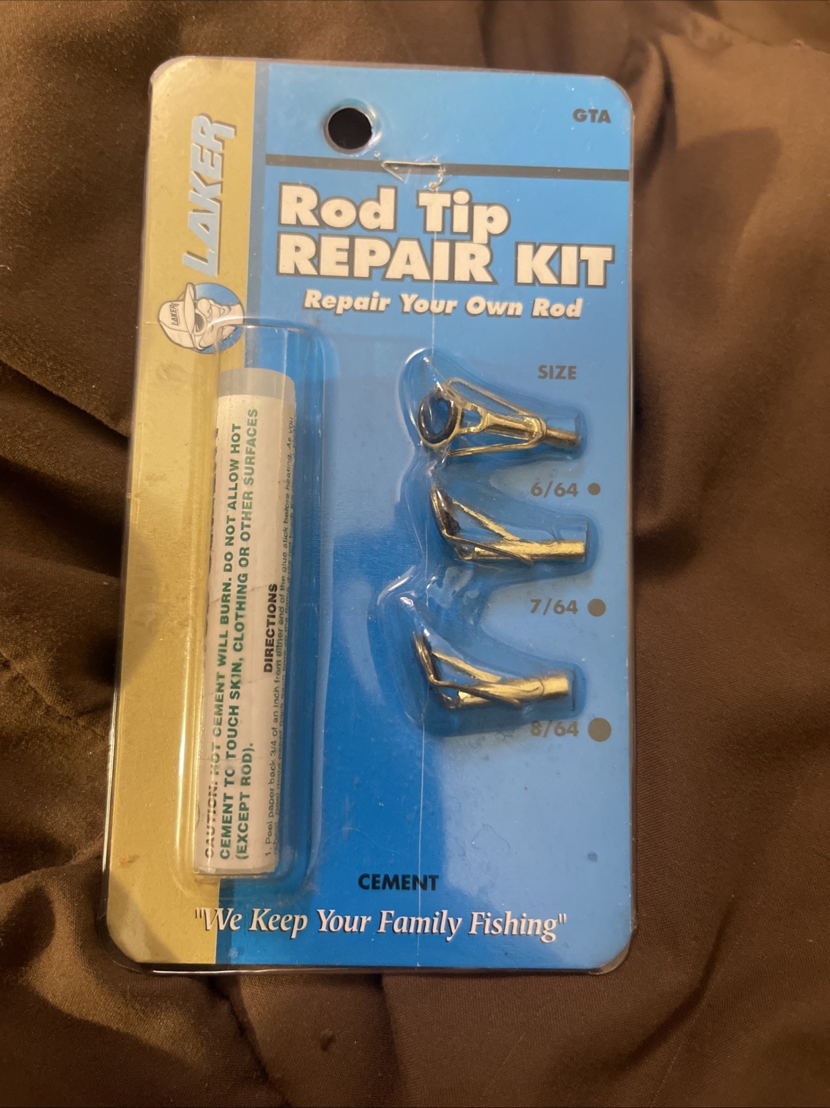 LAKER ROD TIP REPAIR KIT 3 DIFFERENT SIZE TIPS - EASY TO USE - FREE SHIPPING!