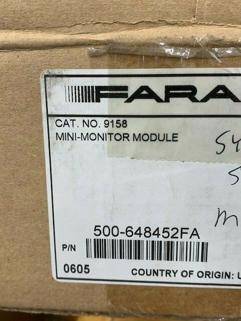 NEW FARADAY 9158 P/N: 500-648452FA  MINI MONITORING MOD. (9 AVAIL, FREE SHIP'N!)