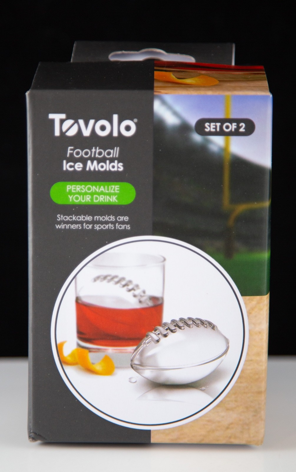 New Tovolo Football Stackable Ice Molds Set of 2