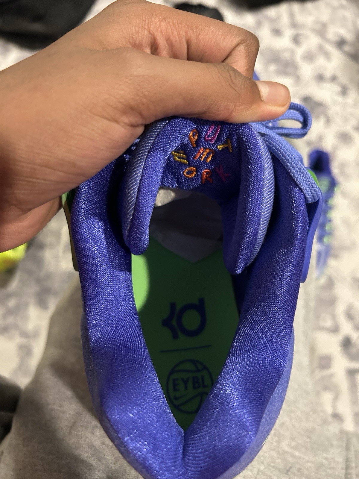 Nike KD EYBL Blue Green Basketball Sneaker. Willing to trade‼️