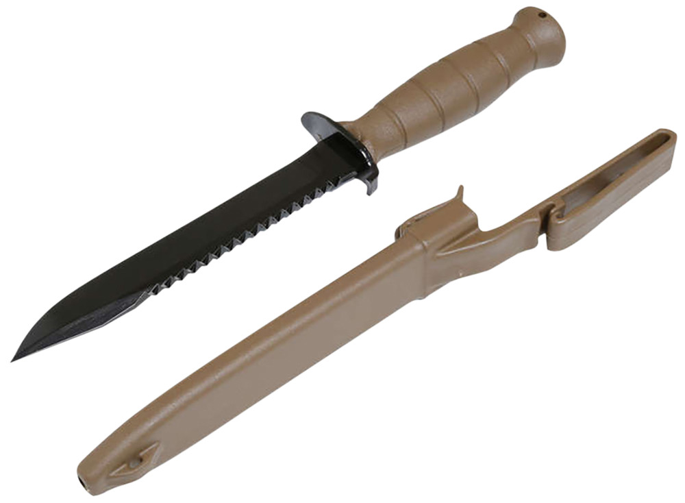 Glock Field Knife Fixed Clip Point Saw Back-Dark Earth (FDE)-KF039179