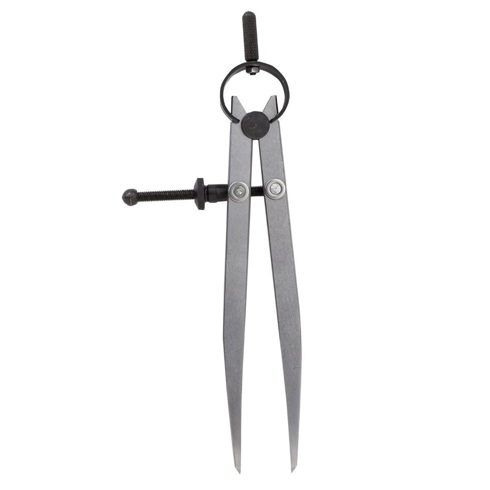 ZLKSKER 6 Inch Adjustable Lockable Steel Divider Wing Leather Compass