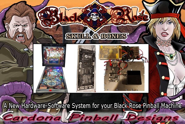 Black Rose Pinball Upgrade Kit, Skull and Bones 2.0 - plays both games!