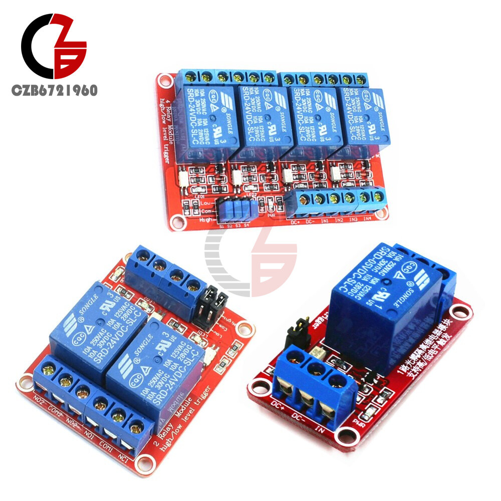 High Low Level Trigger 5V/9V/12V/24V 1/2/4/8 Channel Relay Module +Optocoupler