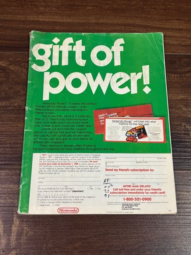 Nintendo Power Magazine Volume 9 November December 1989 No Cover