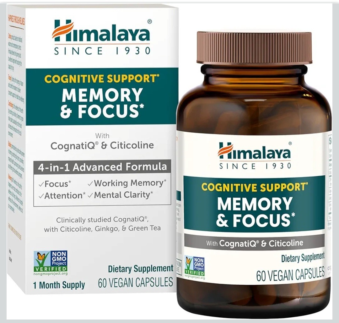 Himalaya Memory & Focus Herbal Supplement - Cognitive Support with CognatiQ