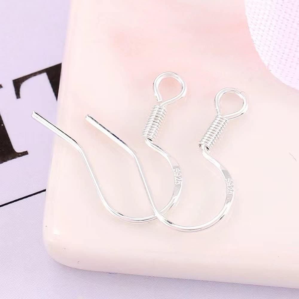 200 PCS/100 Pairs 925 Sterling Silver Plated Earring Hooks