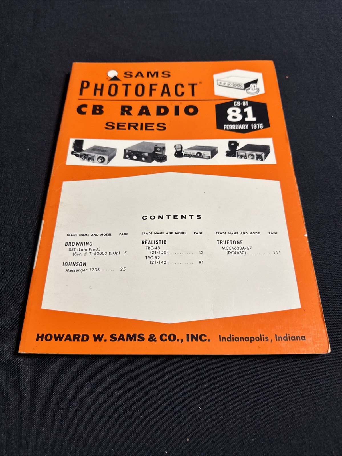 SAMS Photofact CB Radio Series Manual CB 81 February 1976