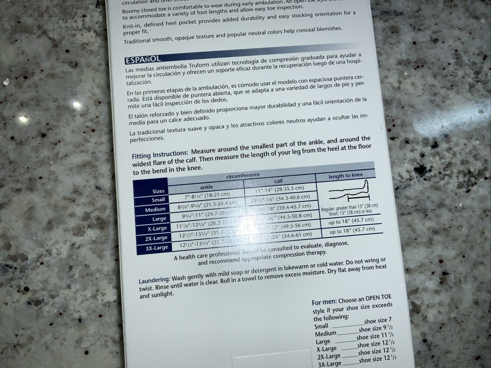 Truform Below Knee Thrombo Embolic Deterrent 18 mmHG Compression BEIGE Stocking