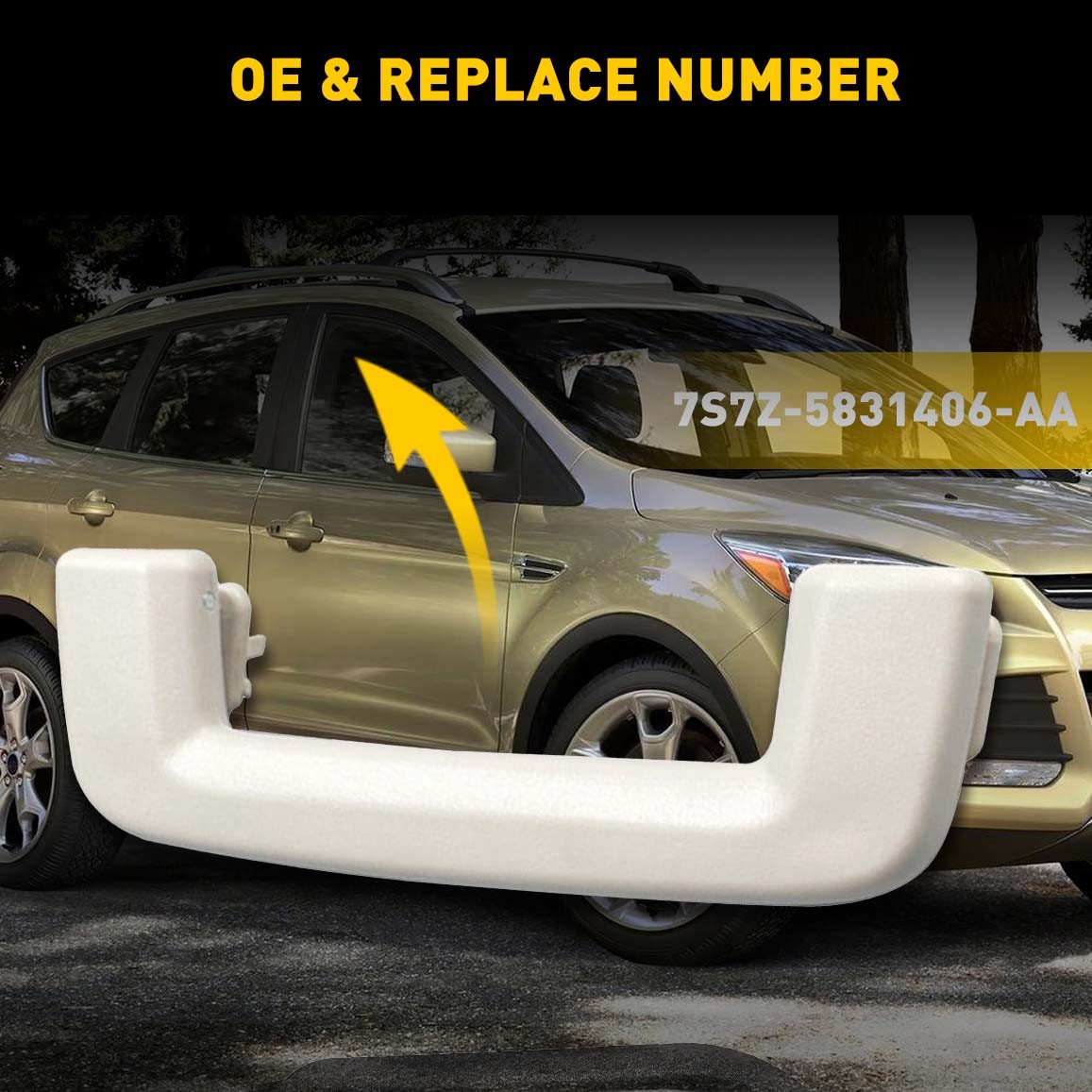 For Ford Escape 2013-2019 Front Roof Handle Pull Grab Handle Replacement Beige A