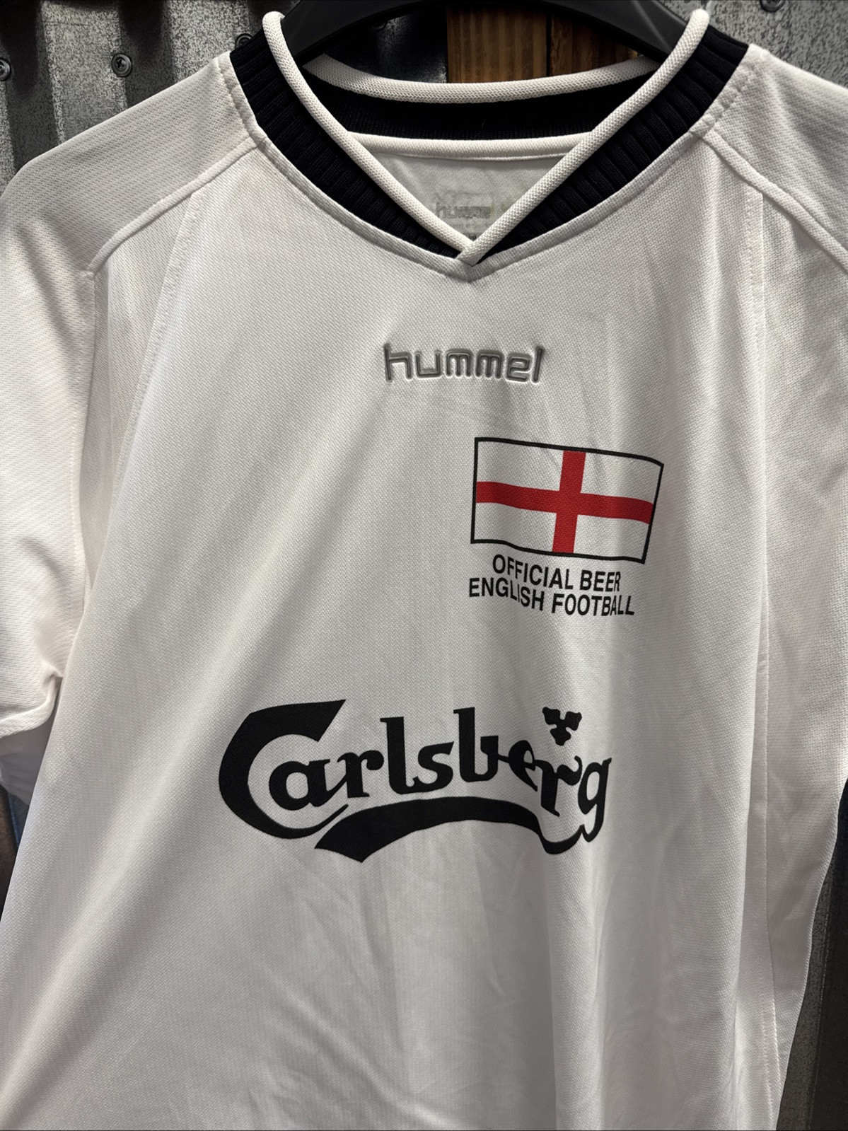 Hummel Equipo Carlsberg Official Beer English Football White Jersey Large