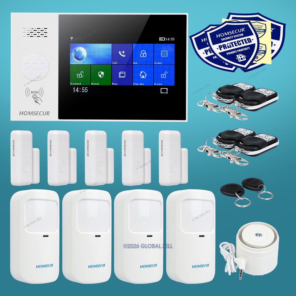 HOMSECUR Wireless WIFI 4G LCD Home House Alarm System