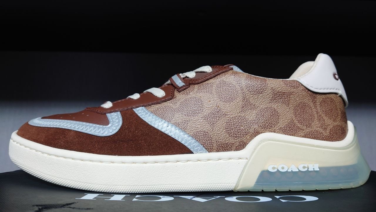 COACH Men's Citysole Signature  Court Sneakers  G5015 TAN/SADDL  Size 10.5 D