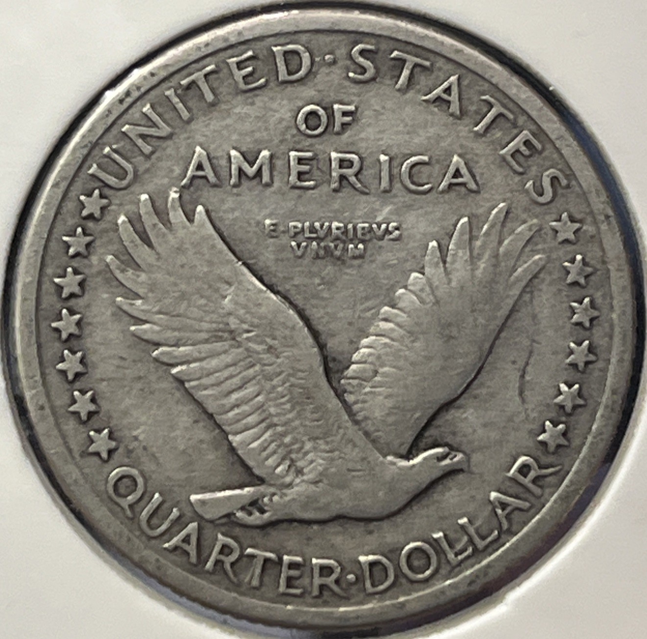 1917 Seated Liberty Quarter Type 1 VF+