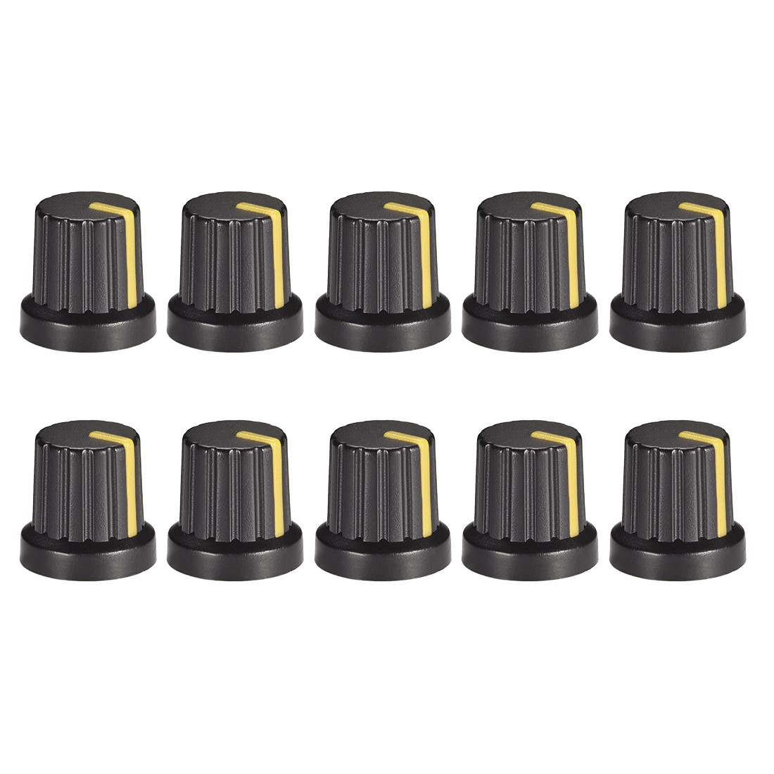 10Pcs 6mm Shaft Hole Knob for Speaker Effect Pedal Amplifier Black Potentiometer