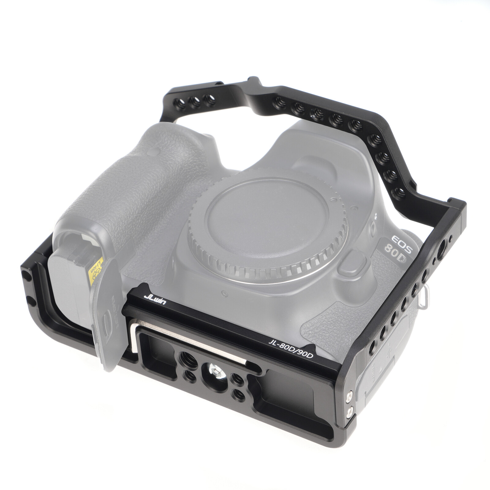 Camera Frame Cage w Cold Shoe with Top Handle Grip for Canon EOS 80D 90D Camera